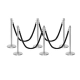 Flexibarrier Post & Rope Barrier Premium Set - including twisted ropes