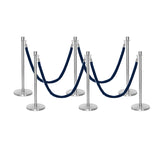 Flexibarrier Post & Rope Barrier Premium Set - including twisted ropes