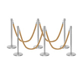 Flexibarrier Post & Rope Barrier Premium Set - including twisted ropes