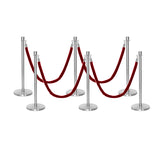 Flexibarrier Post & Rope Barrier Premium Set - including twisted ropes