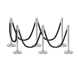 Flexibarrier Post & Rope Barrier Premium Set - including twisted ropes