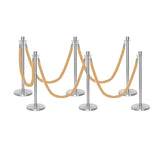 Flexibarrier Post & Rope Barrier Premium Set - including twisted ropes