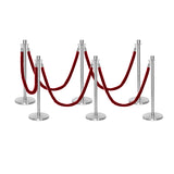 Flexibarrier Post & Rope Barrier Premium Set - including twisted ropes
