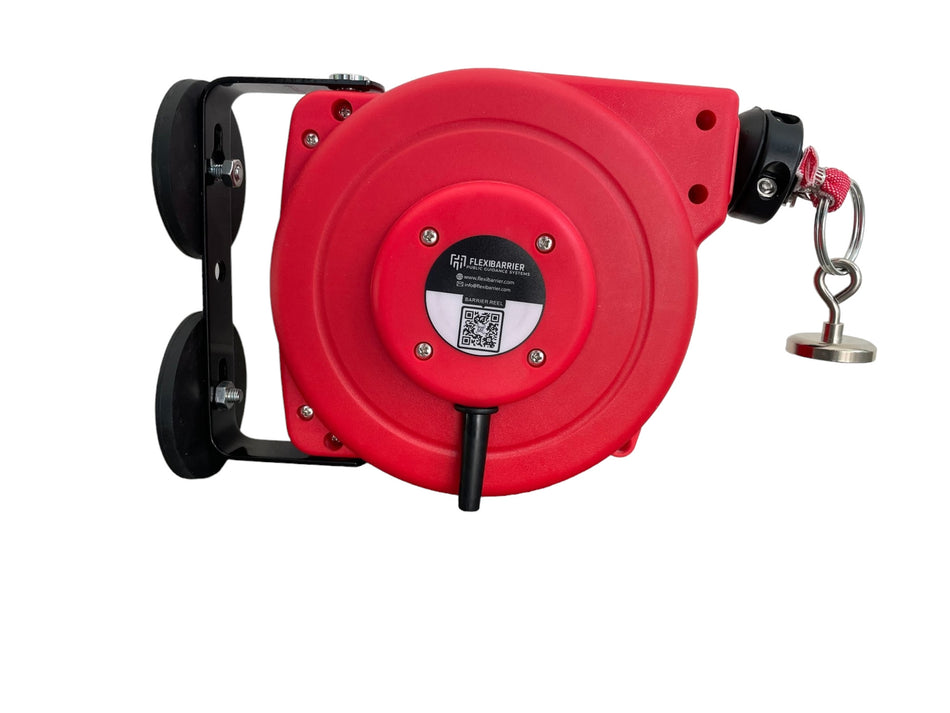 Flexibarrier Safety Barrier Reel -Magnetic- Heavy duty barrier belt (9-18m)