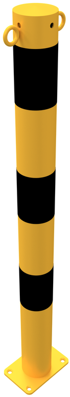 Chain bollard in steel (with 2 eyelets)