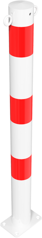 Chain bollard in steel (with 2 eyelets)