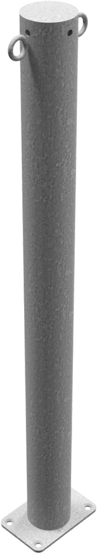 Chain bollard in steel (with 2 eyelets)