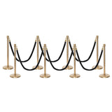 Flexibarrier Post & Rope Barrier Premium Set - including twisted ropes