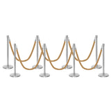 Flexibarrier Post & Rope Barrier Premium Set - including twisted ropes