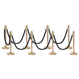 Flexibarrier Post & Rope Barrier Premium Set - including twisted ropes