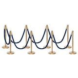 Flexibarrier Post & Rope Barrier Premium Set - including twisted ropes