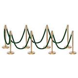 Flexibarrier Post & Rope Barrier Premium Set - including twisted ropes