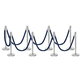 Flexibarrier Post & Rope Barrier Premium Set - including twisted ropes