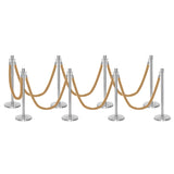 Flexibarrier Post & Rope Barrier Premium Set - including twisted ropes