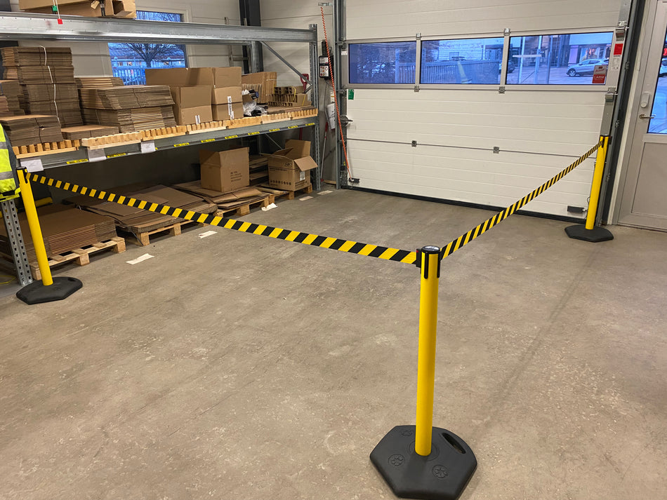 Flexibarrier Belt Stanchion -Basic Signal- (3.0m belt)