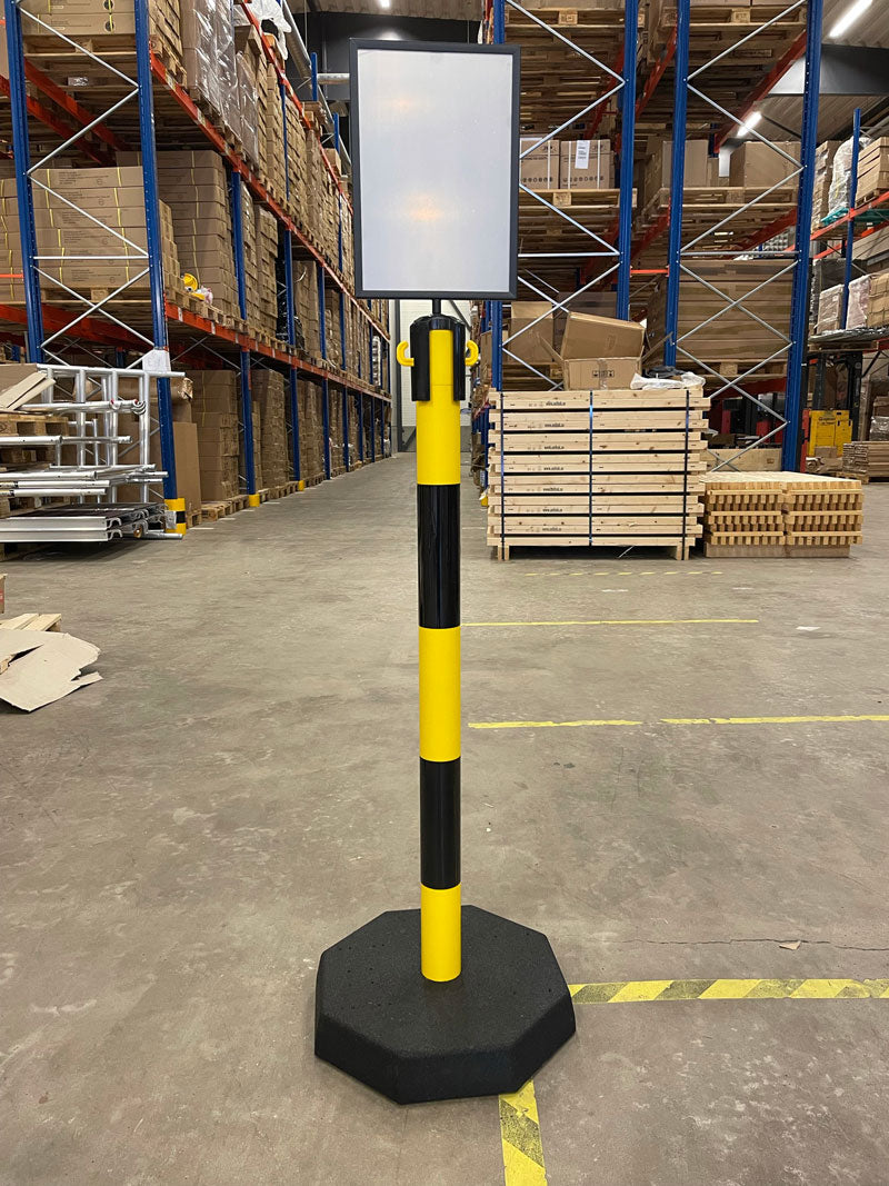 Barriers Post Sign Sign-Holder for Post & Chain Barrier – Barriers4u Group / Snelder ...