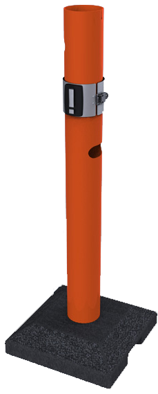 Isidor Freistehender Pfosten mit Fuß für Schneerutschbarriere