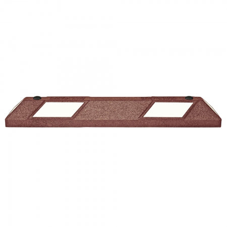 Park-AID Wheel Stop, 900 mm, brick red with white reflective panels, fixing bolts included