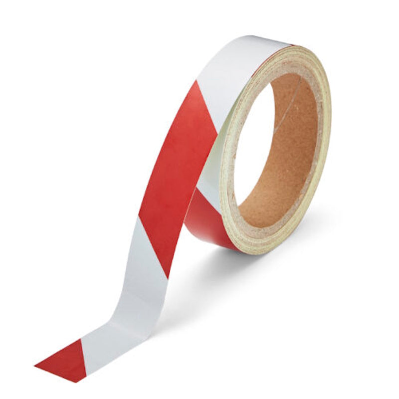 Reflective marking tape Premium (10m roll) Red/White Reflective Tape 25mm