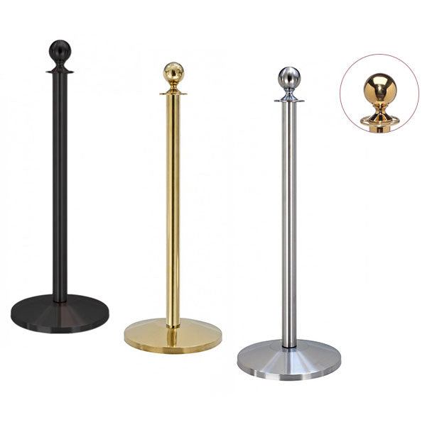 Flexibarrier Post & Rope Barrier  -Basic Ball Top-