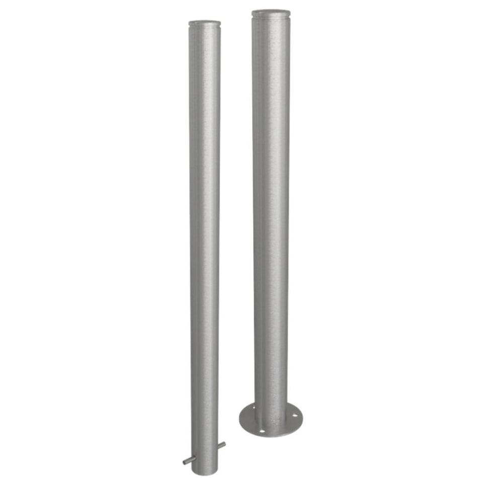 Stainless Steel Bollard Ø 76 mm with decorative ring