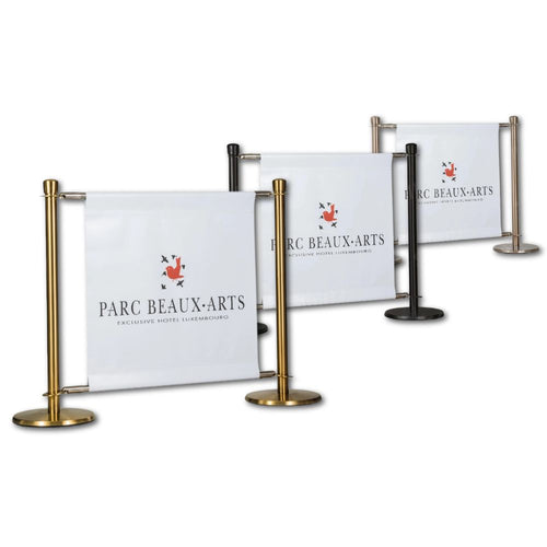 Flexibarrier Café Barrier Set – Premium – 1.5 meter Custom Printed Banner
