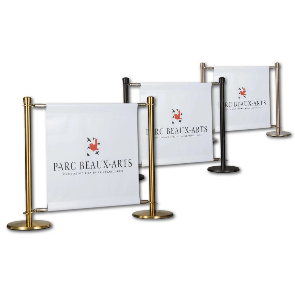 Flexibarrier Café Barrier Set – Premium – 1 meter Custom Printed Banner