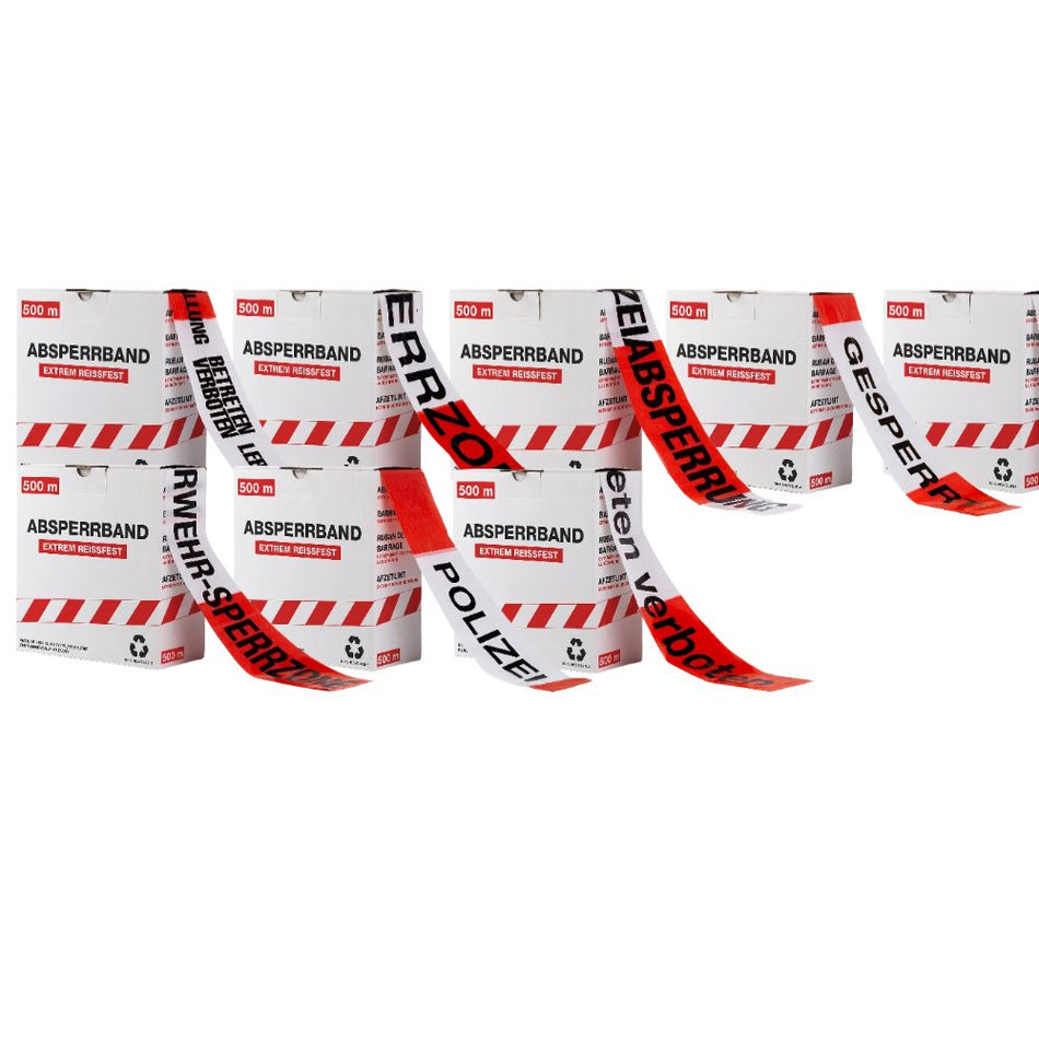 Absperrband mit Warnaufdruck