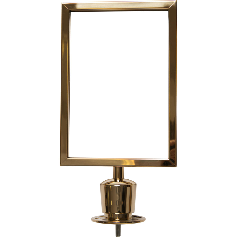 Sign Holder -Crown Top- for Flexibarrier Post & Rope Stanchions