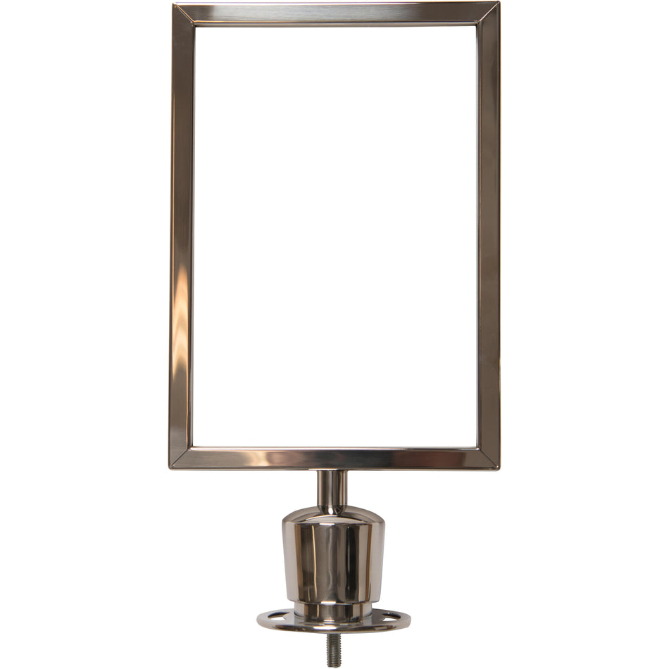 Sign Holder -Crown Top- for Flexibarrier Post & Rope Stanchions