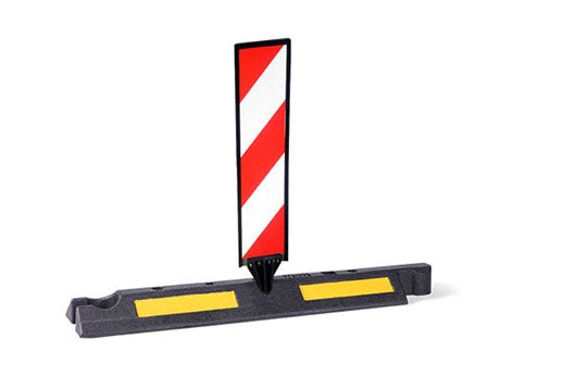 Road sign U-6 fixed on rubber element