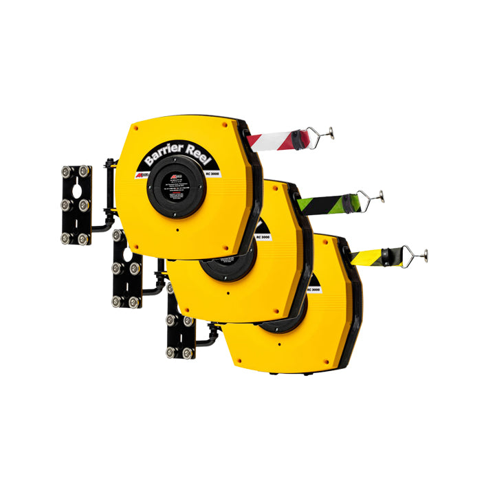 Retractable Safety Barrier Reel -Magnetic- Heavy duty barrier belt with magnets (15-25m)