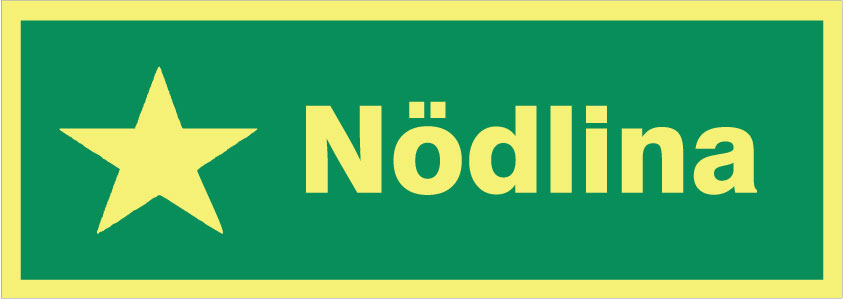 Hinweisschild. Notleine