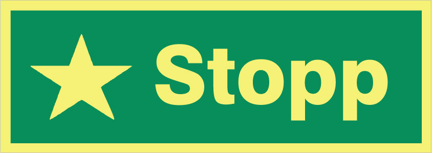 Anweisungsschild. Stopp