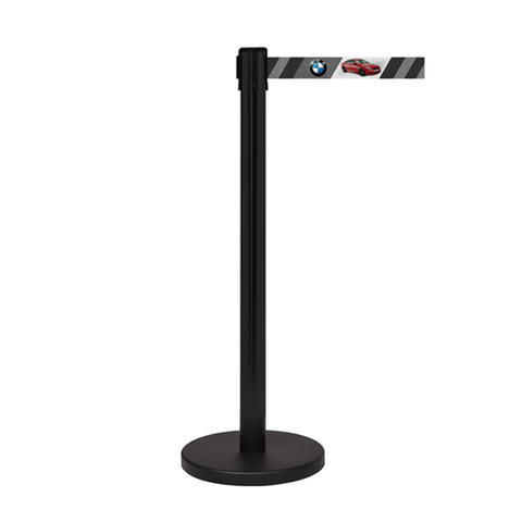 FlexiBarrier Belt Stanchion -Custom Belt Print Basic- (2m - 5m)