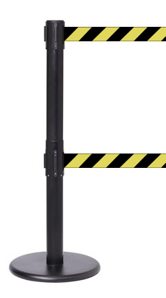 FlexiBarrier Belt Stanchion -Pro Twin- (2x3.4m belt)