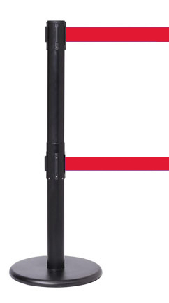 FlexiBarrier Belt Stanchion -Pro Twin- (2x3.4m belt)