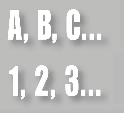 PREMARK® – Letters/Numbers (Various Sizes)