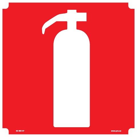  Brandtext. Brandsläckare