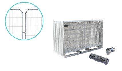 Temporary Fence Premium with Rounded Corners – Complete Set (105m)