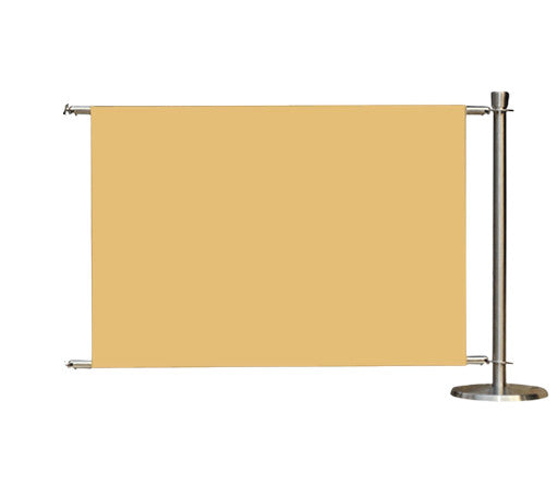 Extension Kit for Flexibarrier Café Barrier  – Premium Silver – 1000mm | Plain Colored Banner