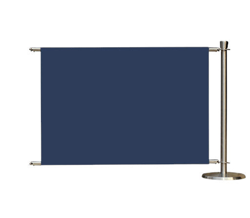 Extension Kit for Flexibarrier Café Barrier  – Premium Silver – 1000mm | Plain Colored Banner