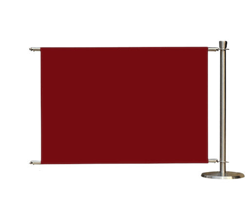 Extension Kit for Flexibarrier Café Barrier  – Premium Silver – 1000mm | Plain Colored Banner