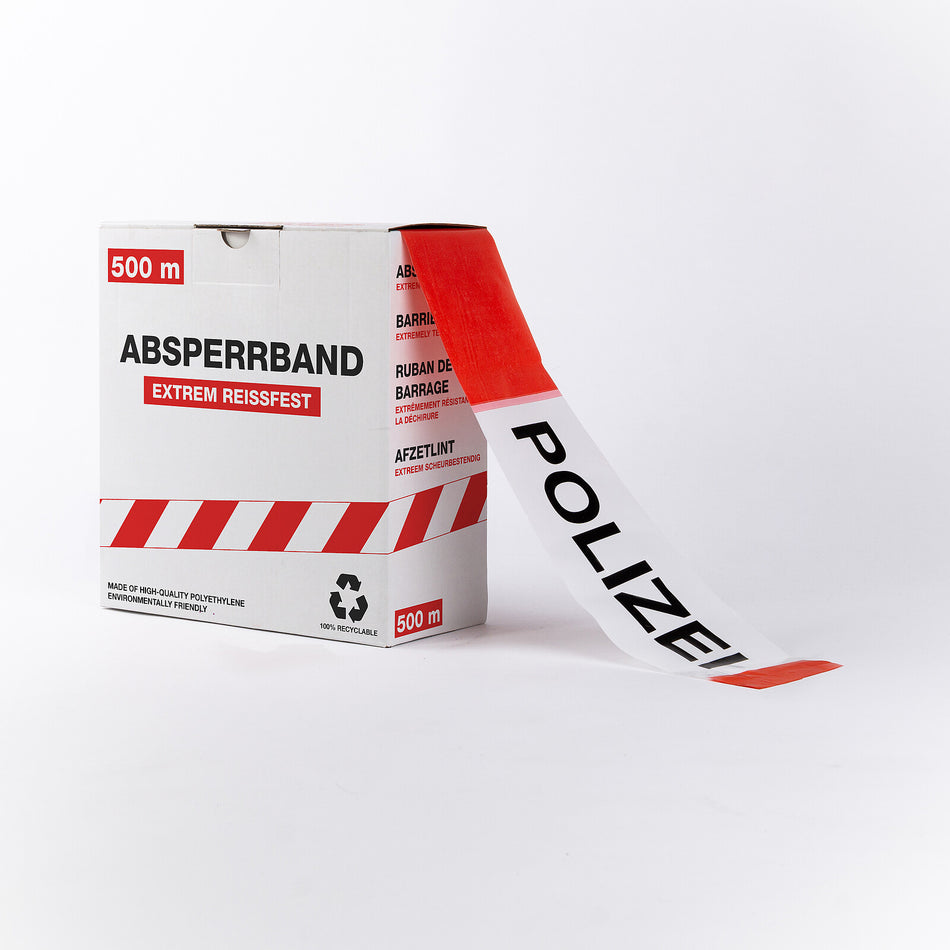 Absperrband mit Warnaufdruck