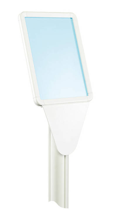 Stanchion with menu holder