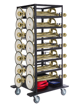 Barrier Package -Expo- 18 Posts (Gold), Ropes & Transport Trolley