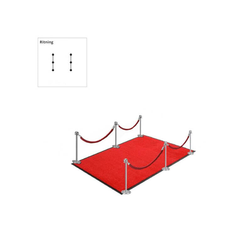 Entrace Ropes Entrance Package Basic Silver (Complete with carpet, stanchions & rope ...