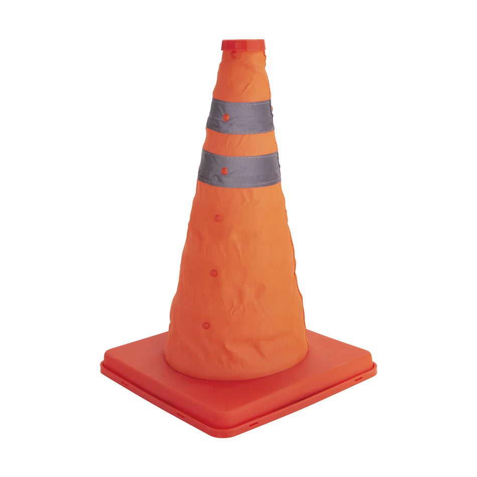 Foldable Traffic Cone with Reflective Stripes – 40 cm