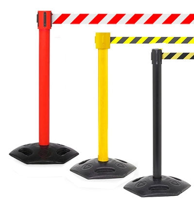 FlexiBarrier Belt Stanchion -Outdoor 500- (4.9m belt)