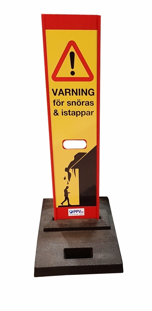 Vak-upp -risk för snöras/istappar-